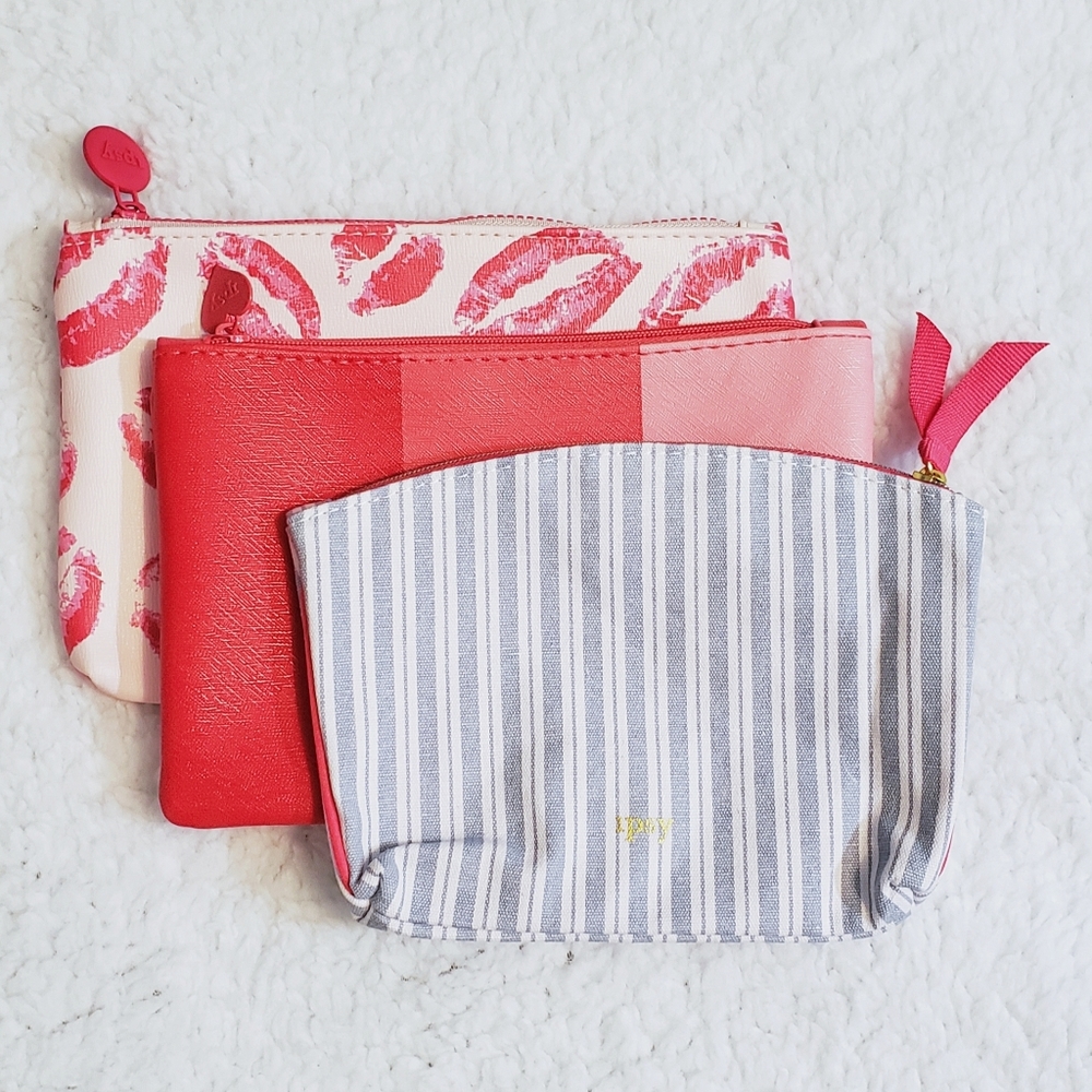 Valentine's Day Ipsy Makeup Bag Set (3 Piece Set)